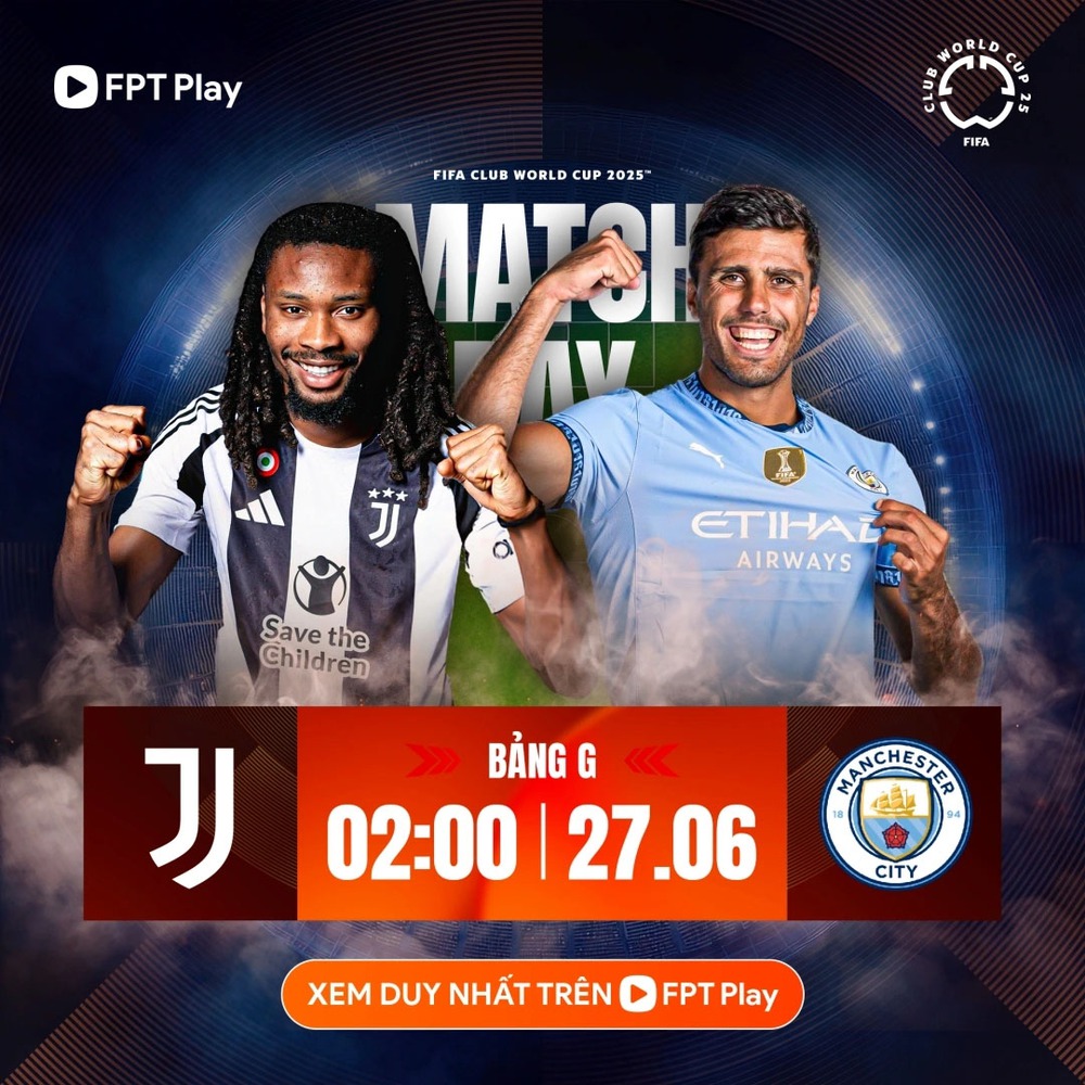 Lịch thi đấu bóng đá hôm nay 26/6: Trực tiếp Juventus đấu với Man City - Ảnh 1. Lịch thi đấu bóng đá hôm nay 26/6: Trực tiếp Juventus đấu với Man City - Ảnh 1.